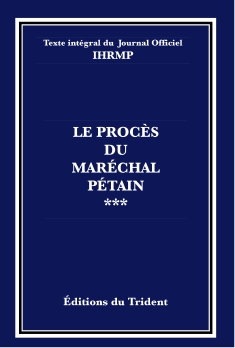 Couverture du Livre Procès du Maréchal Pétain
