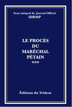 Couverture du livre Procès du Maréchal Pétain